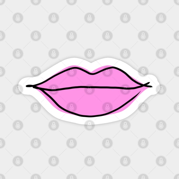 Hot Pink Lips, Sketch Sticker by OneThreeSix